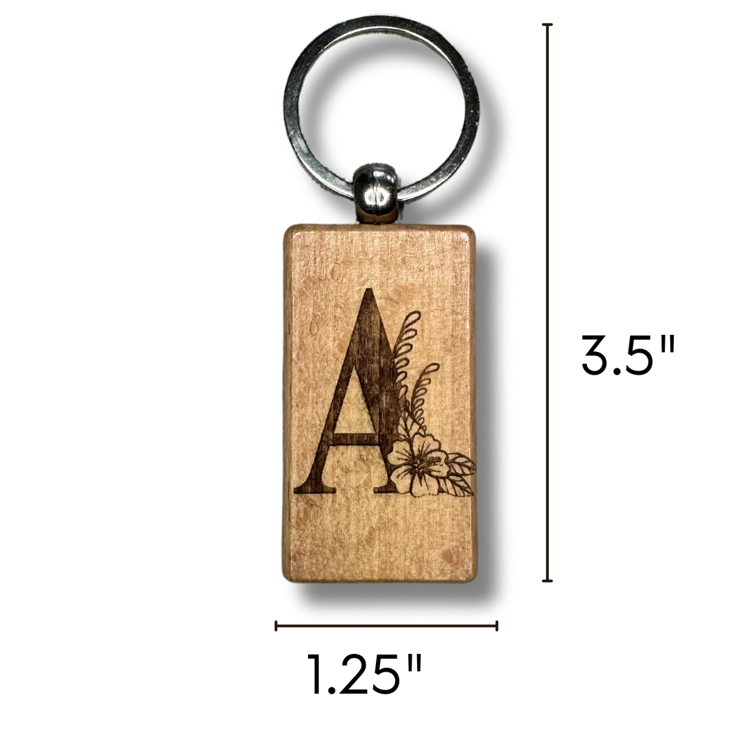 Flower Alphabet Keychain Collection