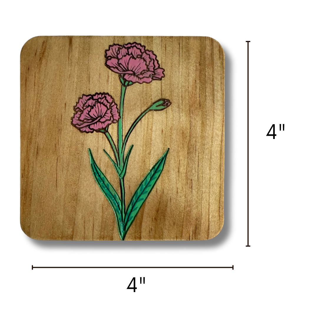 Birth Flower Coasters: Color