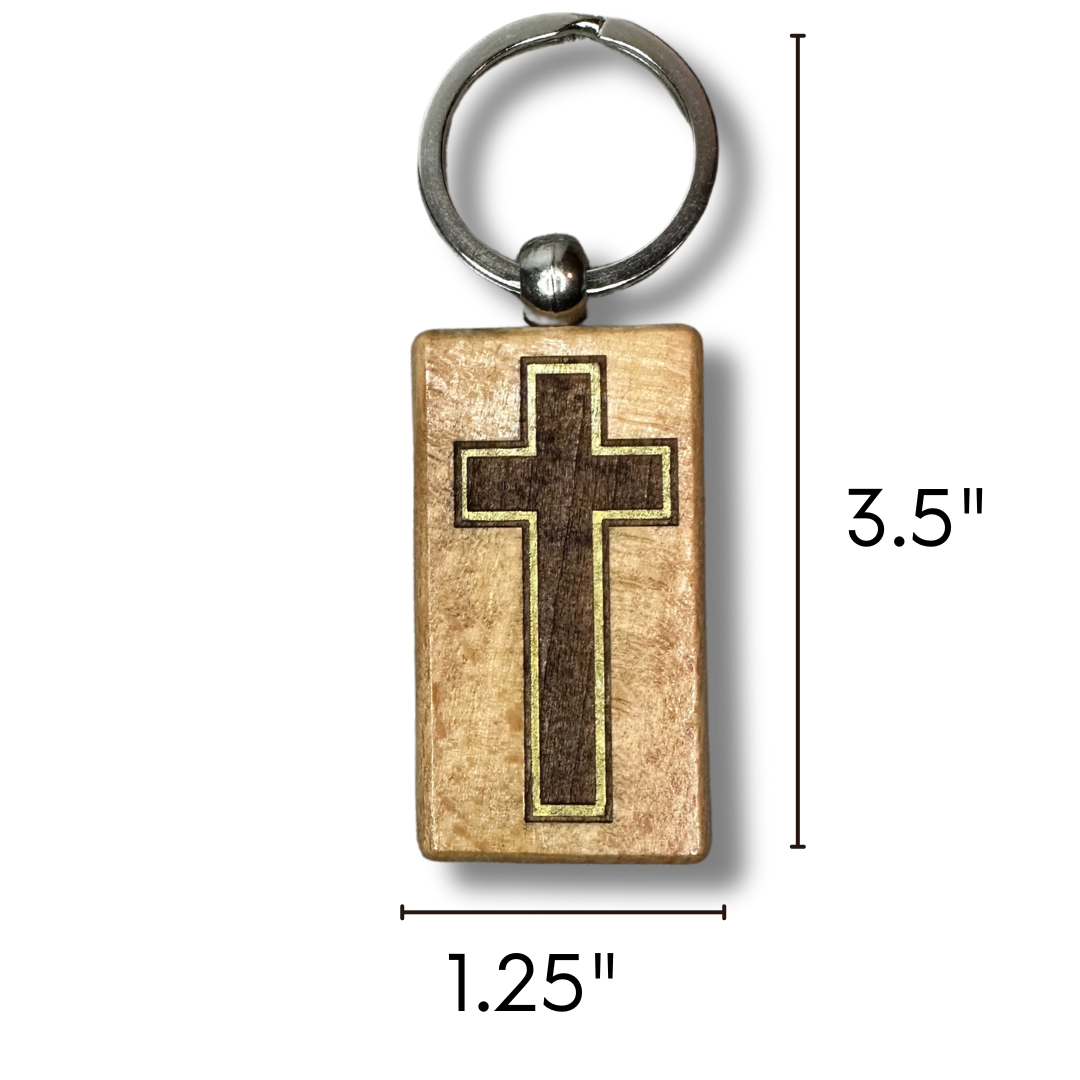 Gold Cross Keychain