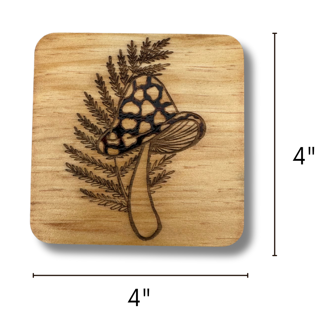 Mushroom & Fern Coasters