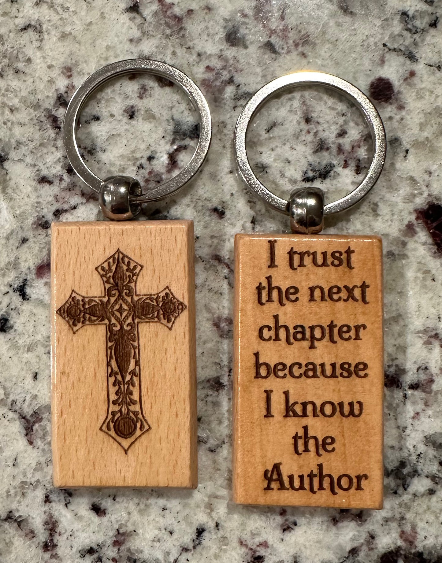 Gothic Revival Cross Keychain