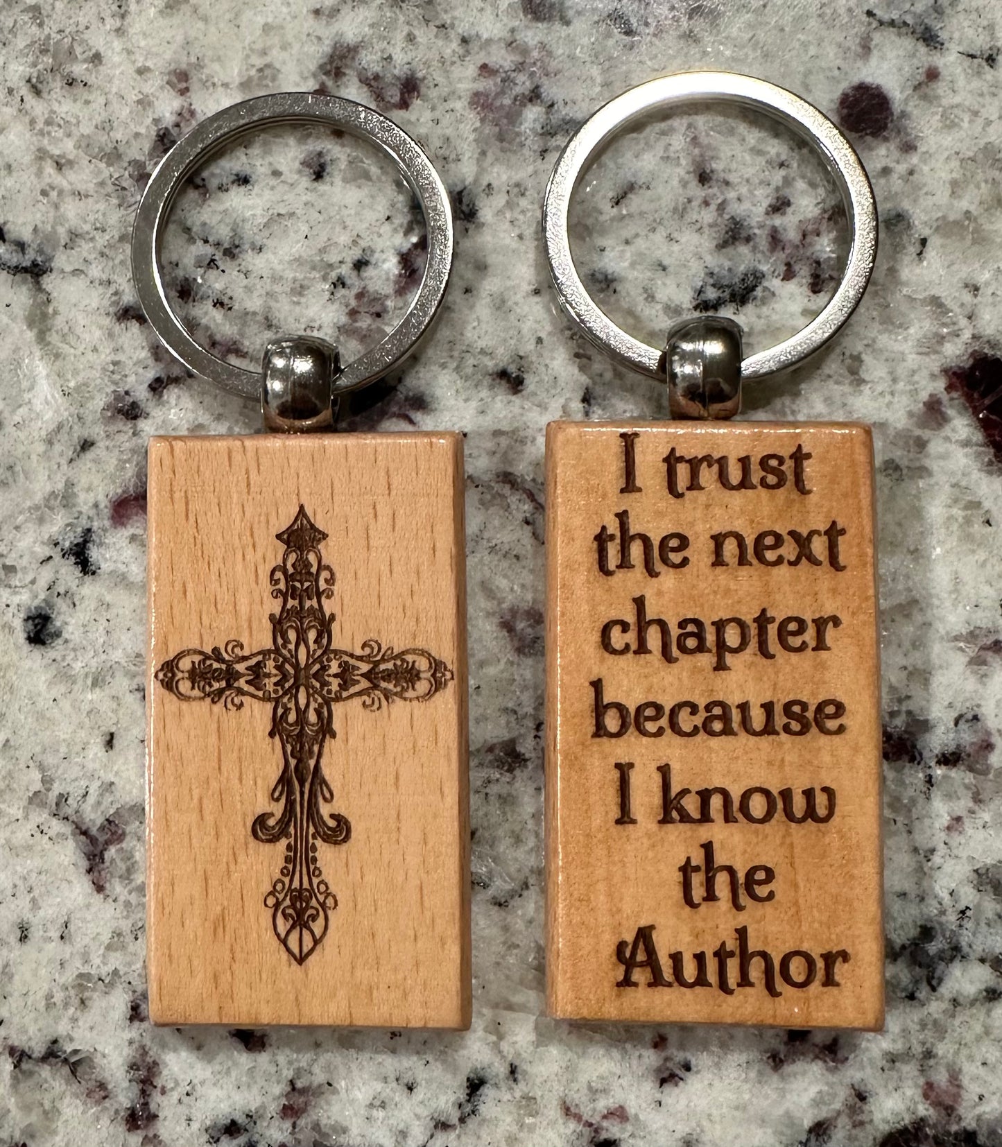 Victorian Elegance Cross Keychain