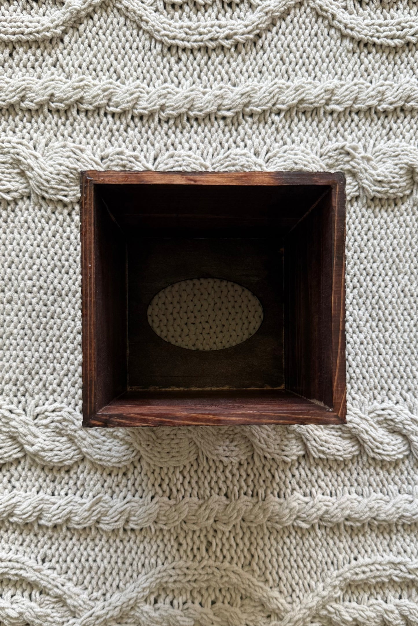 Wooden Mandala Tissue Box