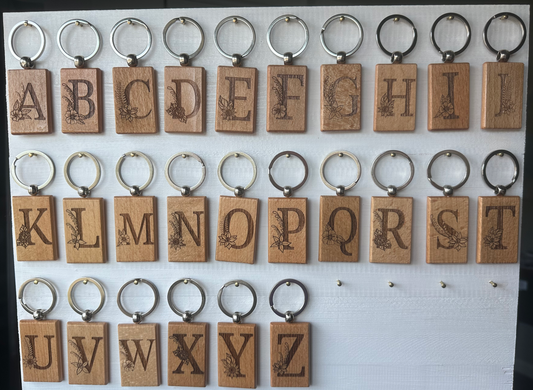 Flower Alphabet Keychain Collection