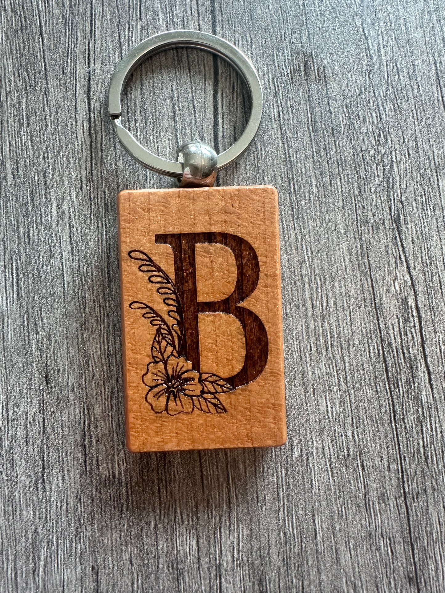 Flower Alphabet Keychain Collection