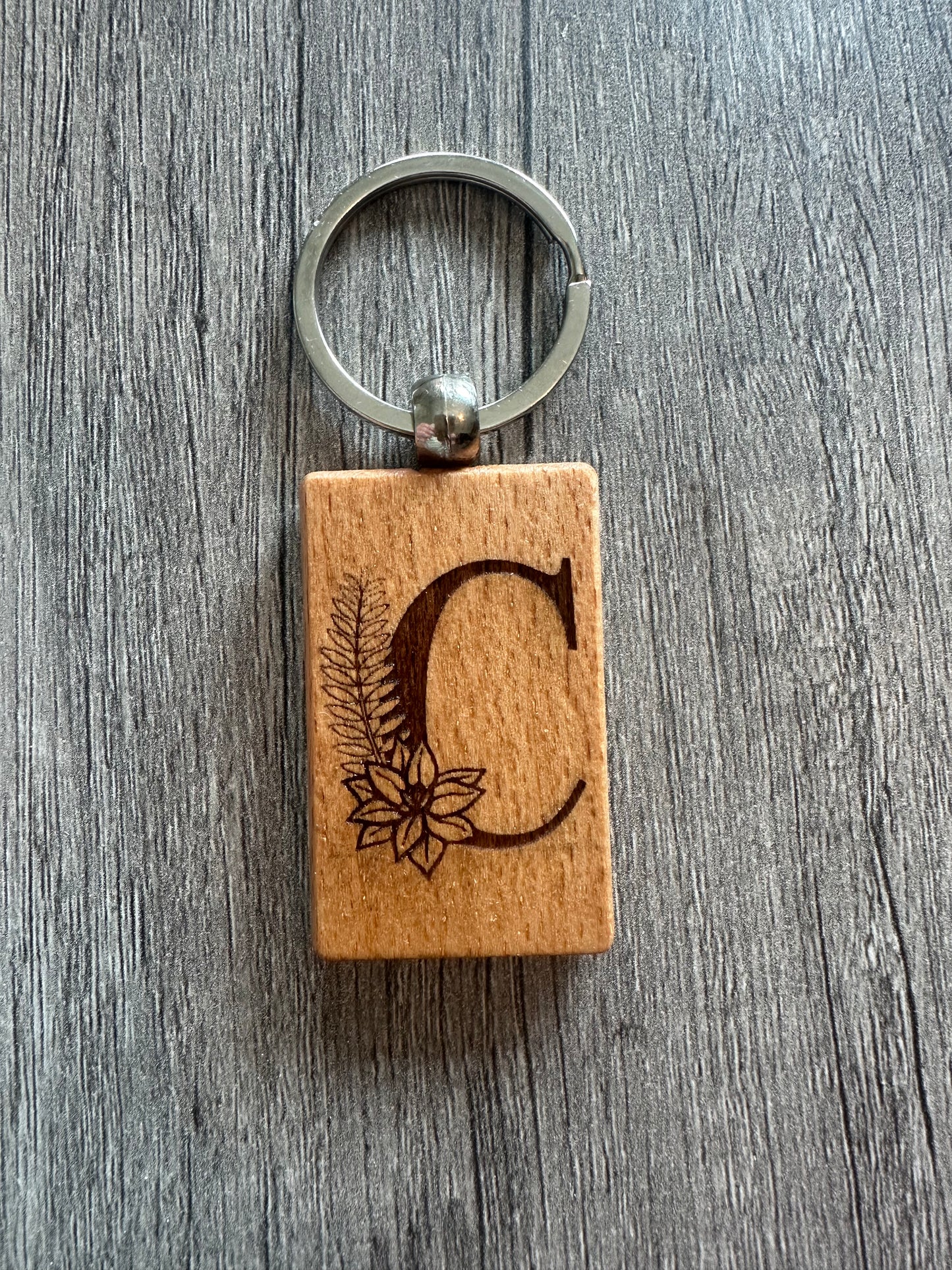 Flower Alphabet Keychain Collection