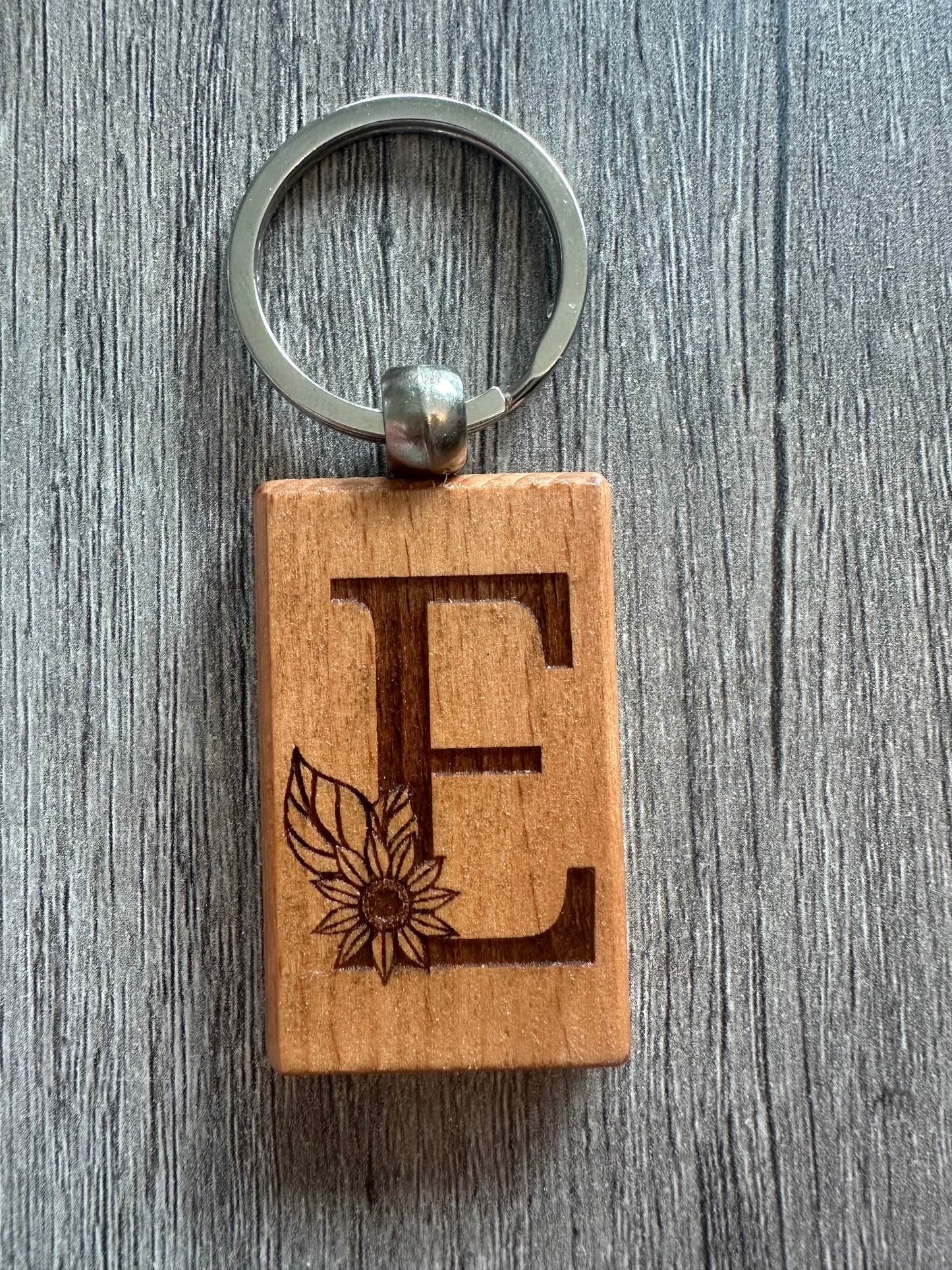 Flower Alphabet Keychain Collection