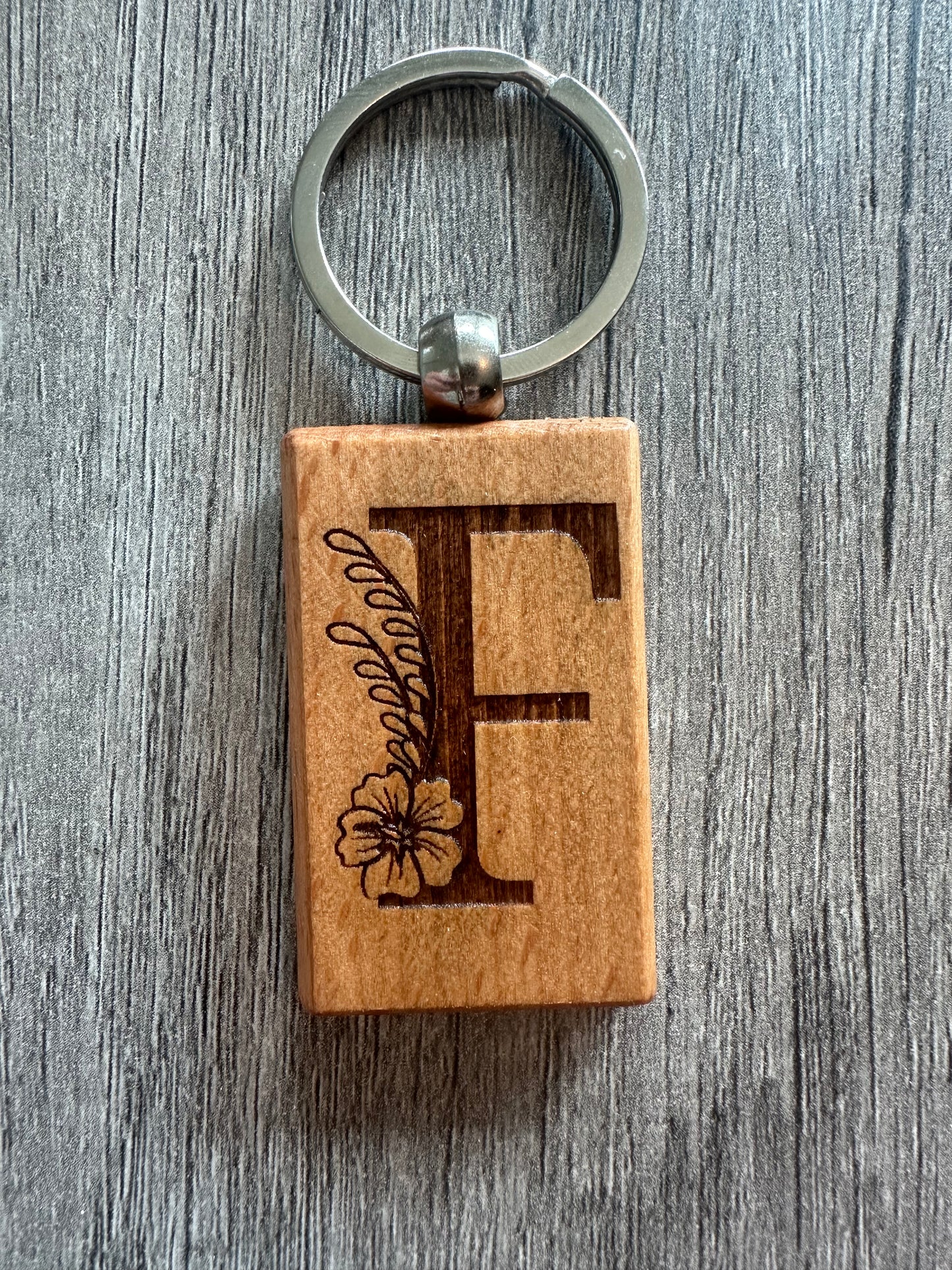 Flower Alphabet Keychain Collection