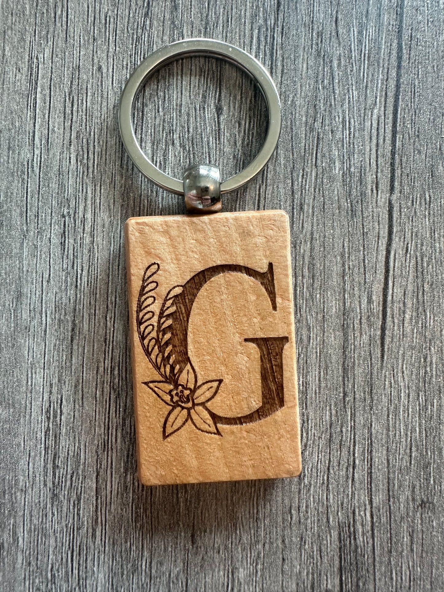 Flower Alphabet Keychain Collection