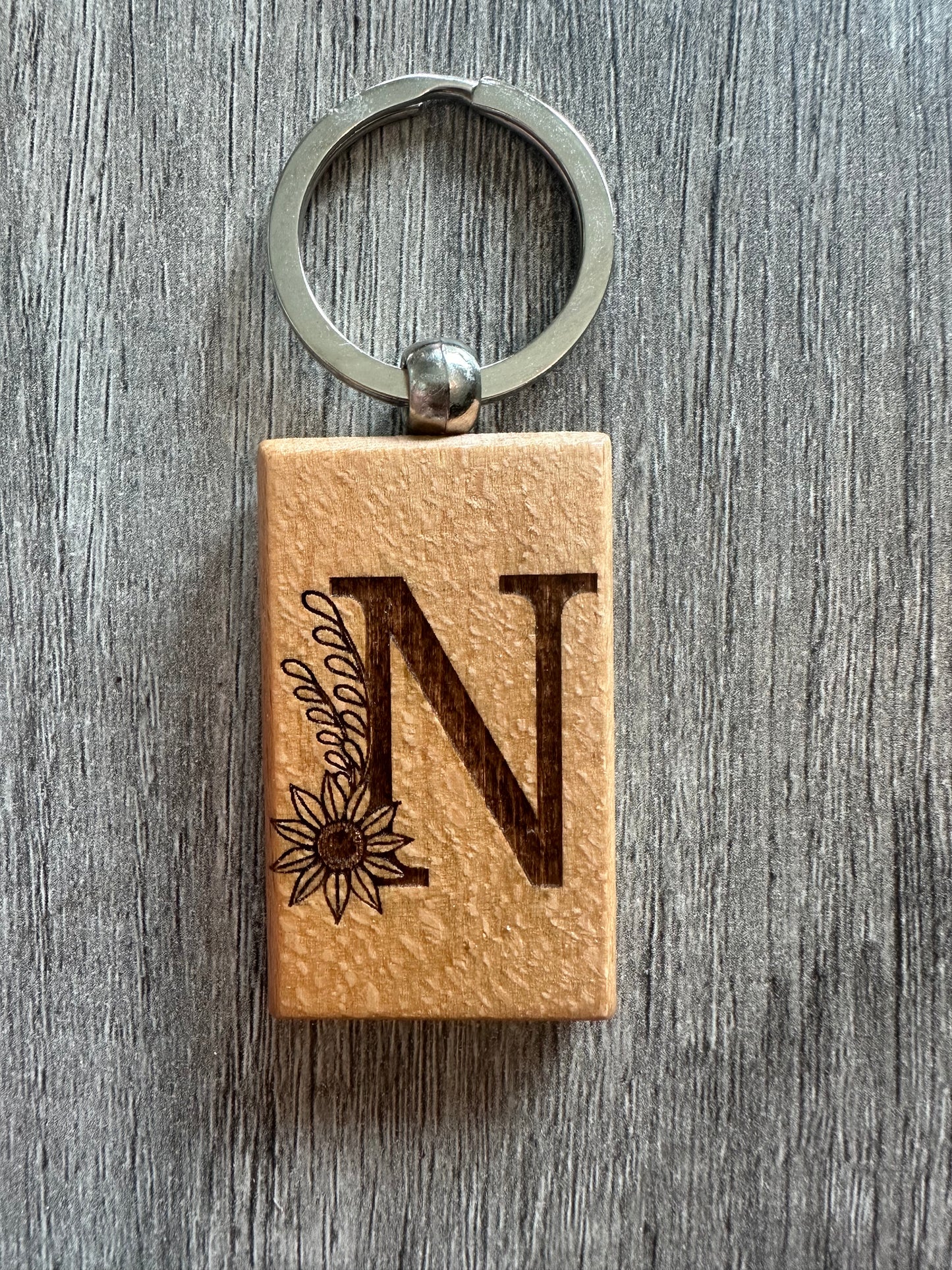 Flower Alphabet Keychain Collection