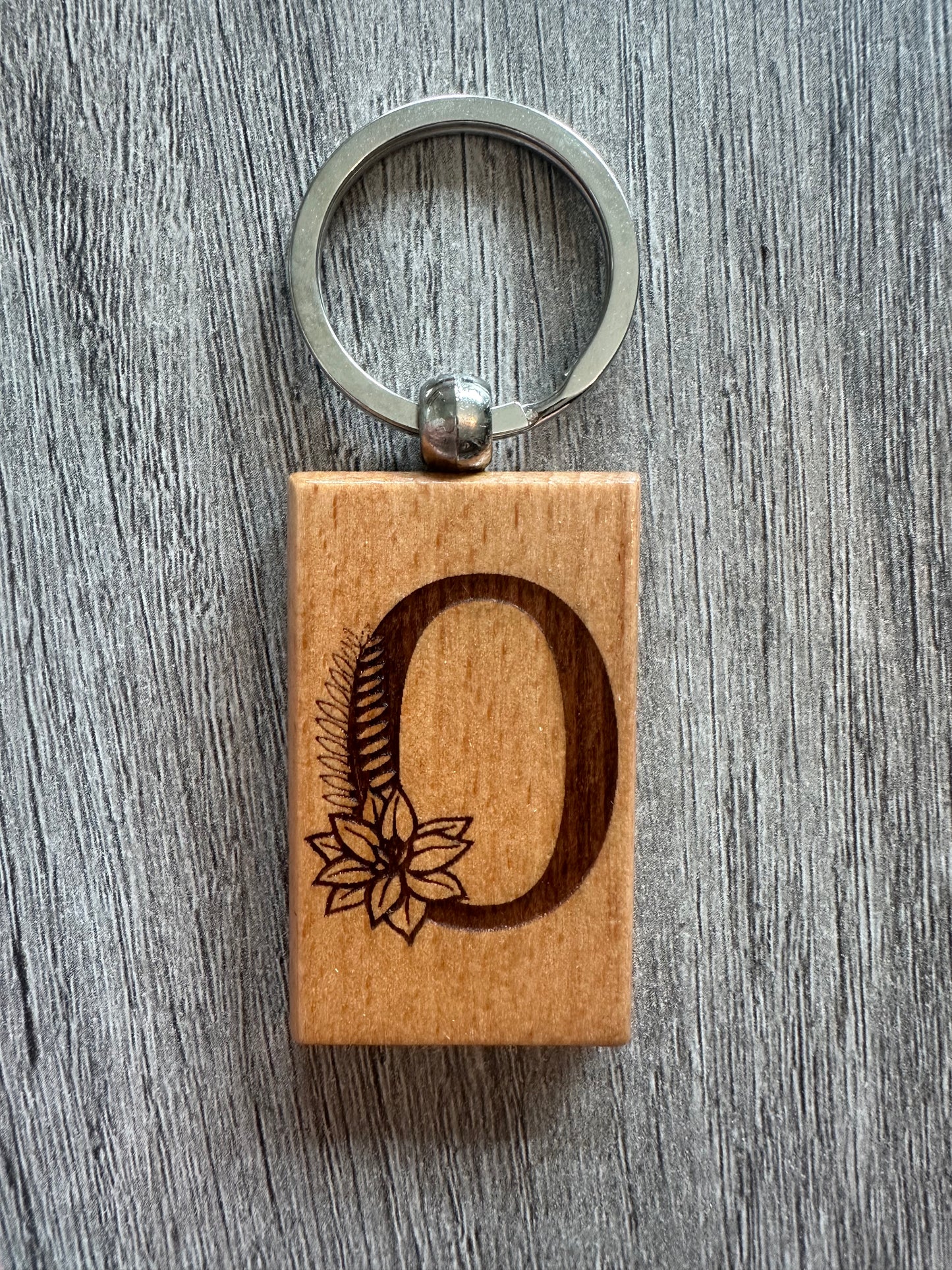 Flower Alphabet Keychain Collection