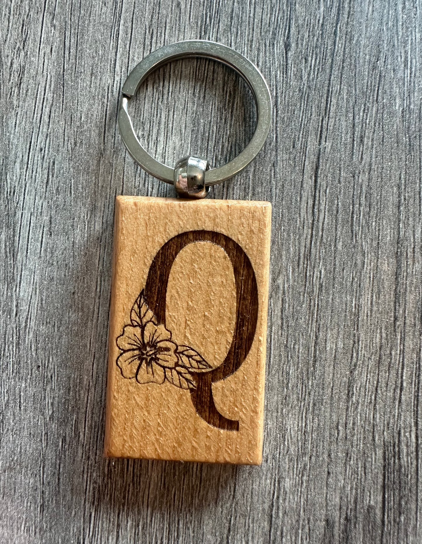 Flower Alphabet Keychain Collection