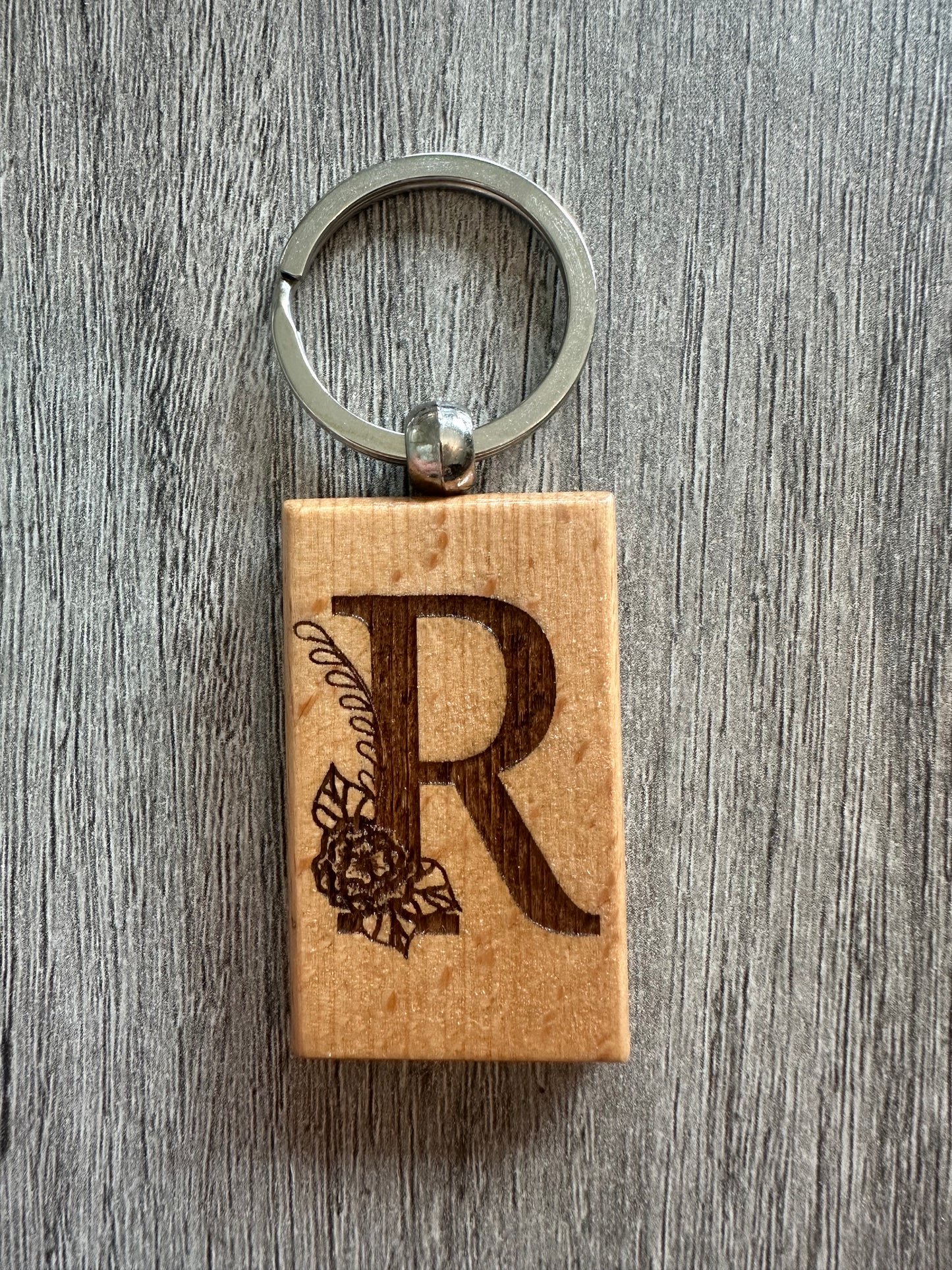 Flower Alphabet Keychain Collection