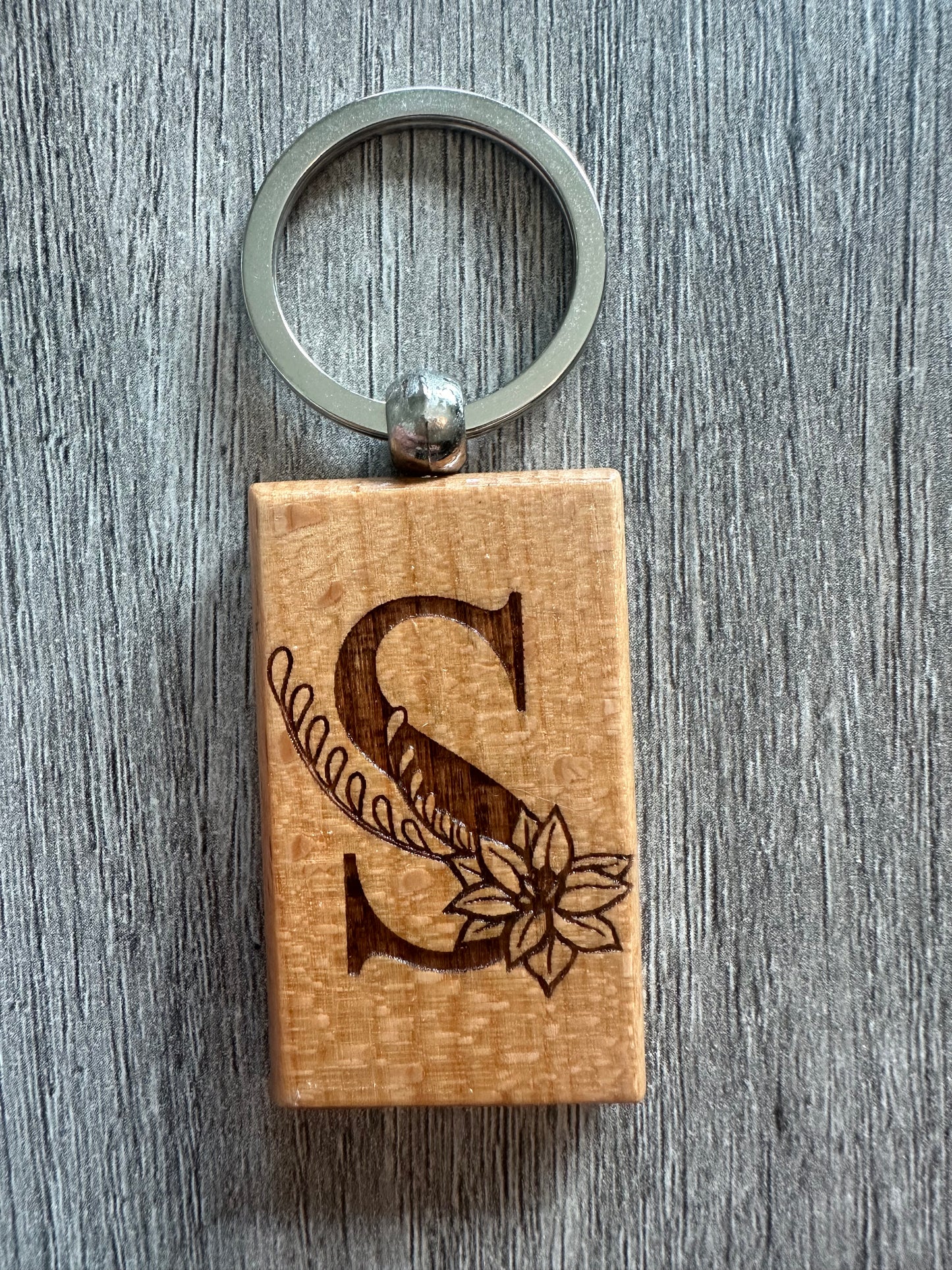 Flower Alphabet Keychain Collection