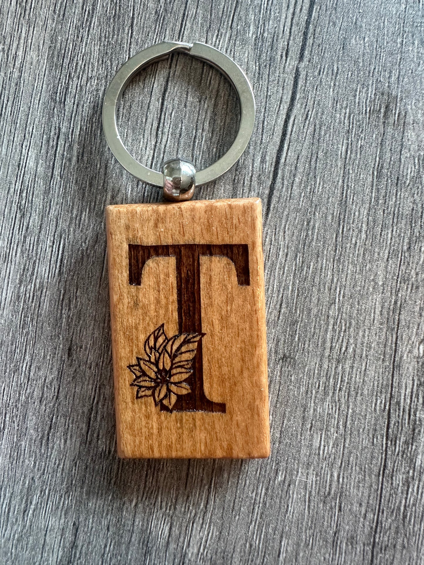 Flower Alphabet Keychain Collection