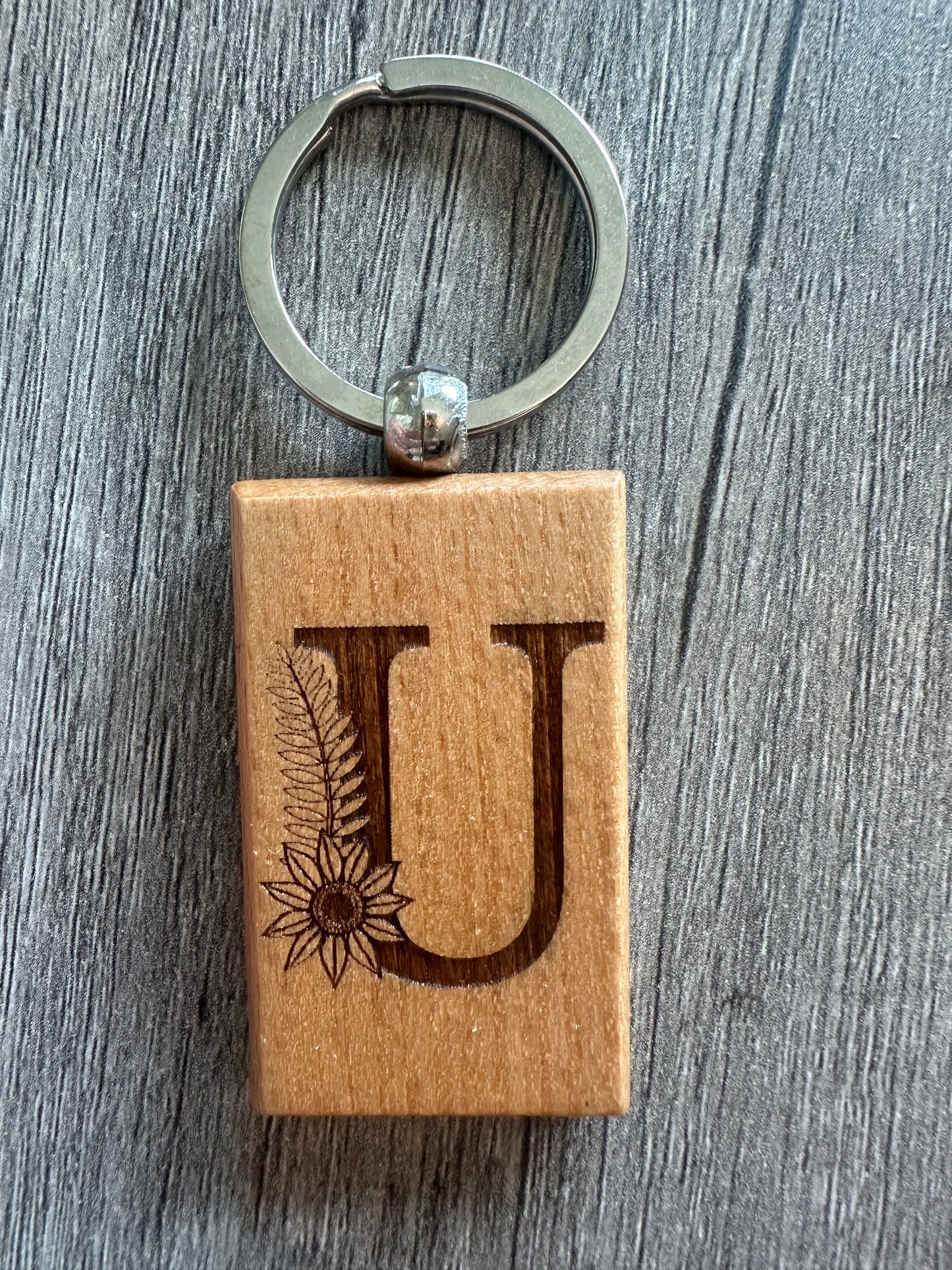 Flower Alphabet Keychain Collection