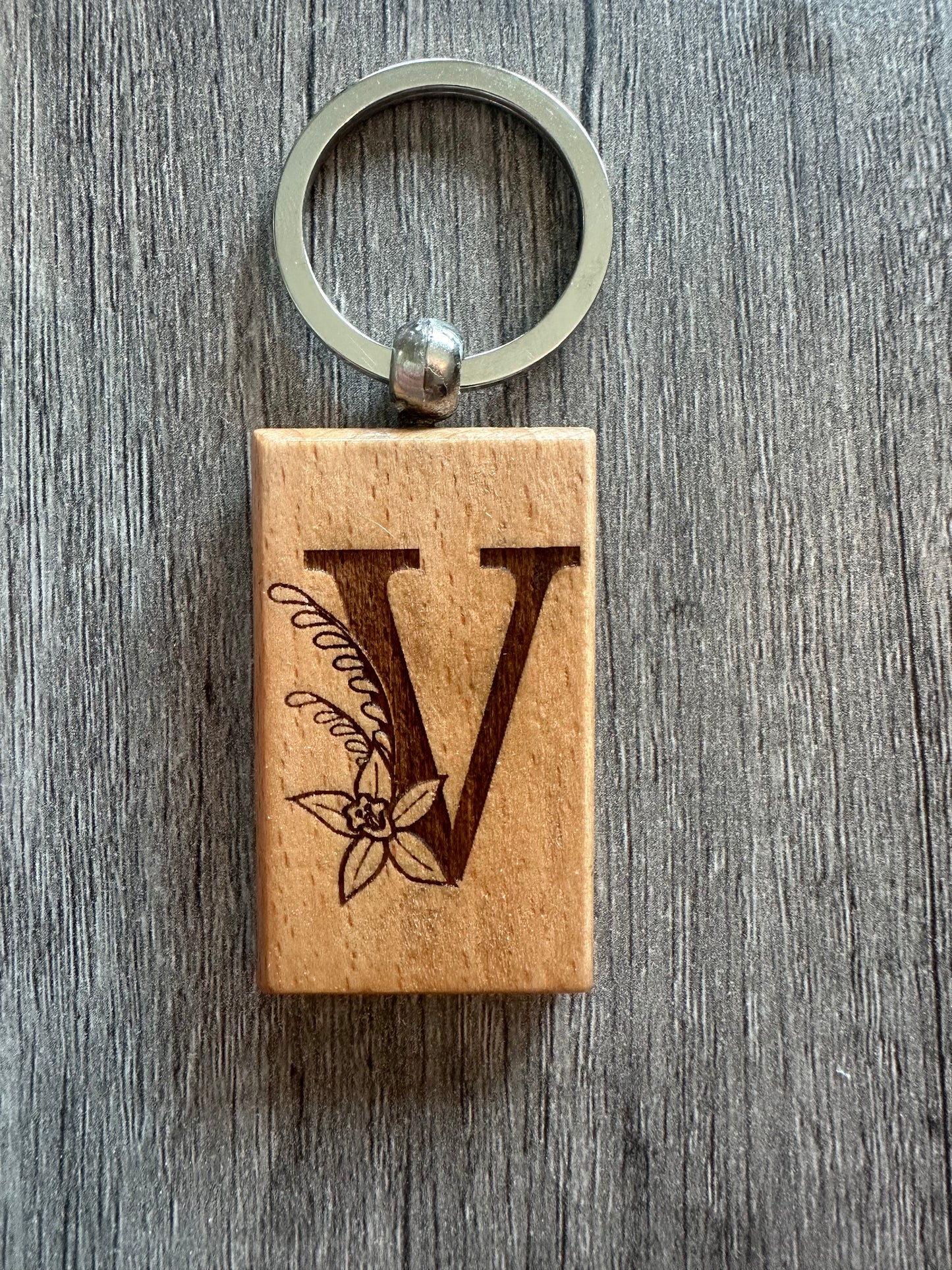 Flower Alphabet Keychain Collection