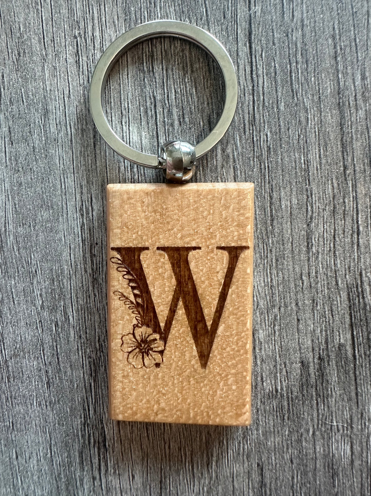 Flower Alphabet Keychain Collection