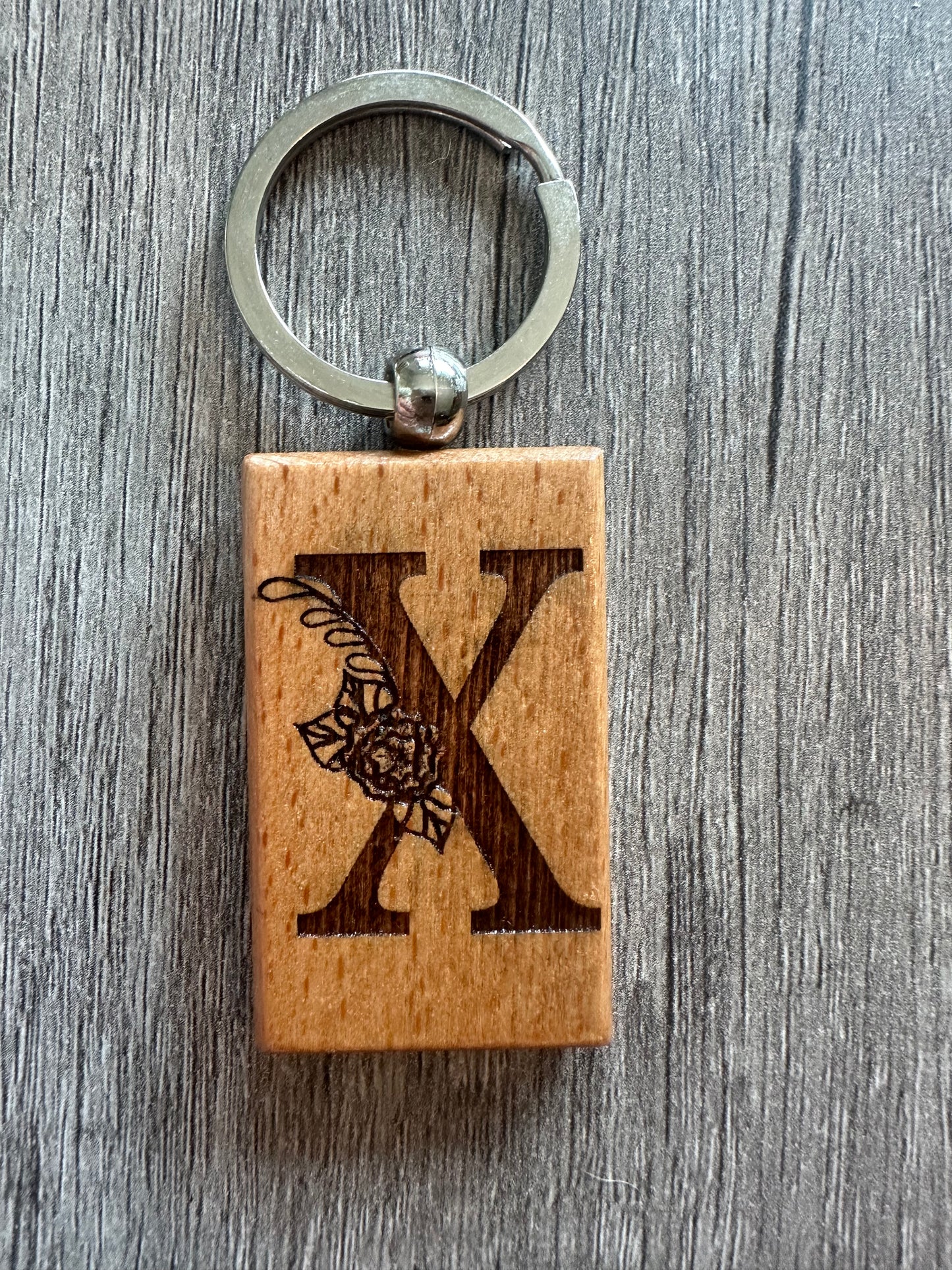 Flower Alphabet Keychain Collection