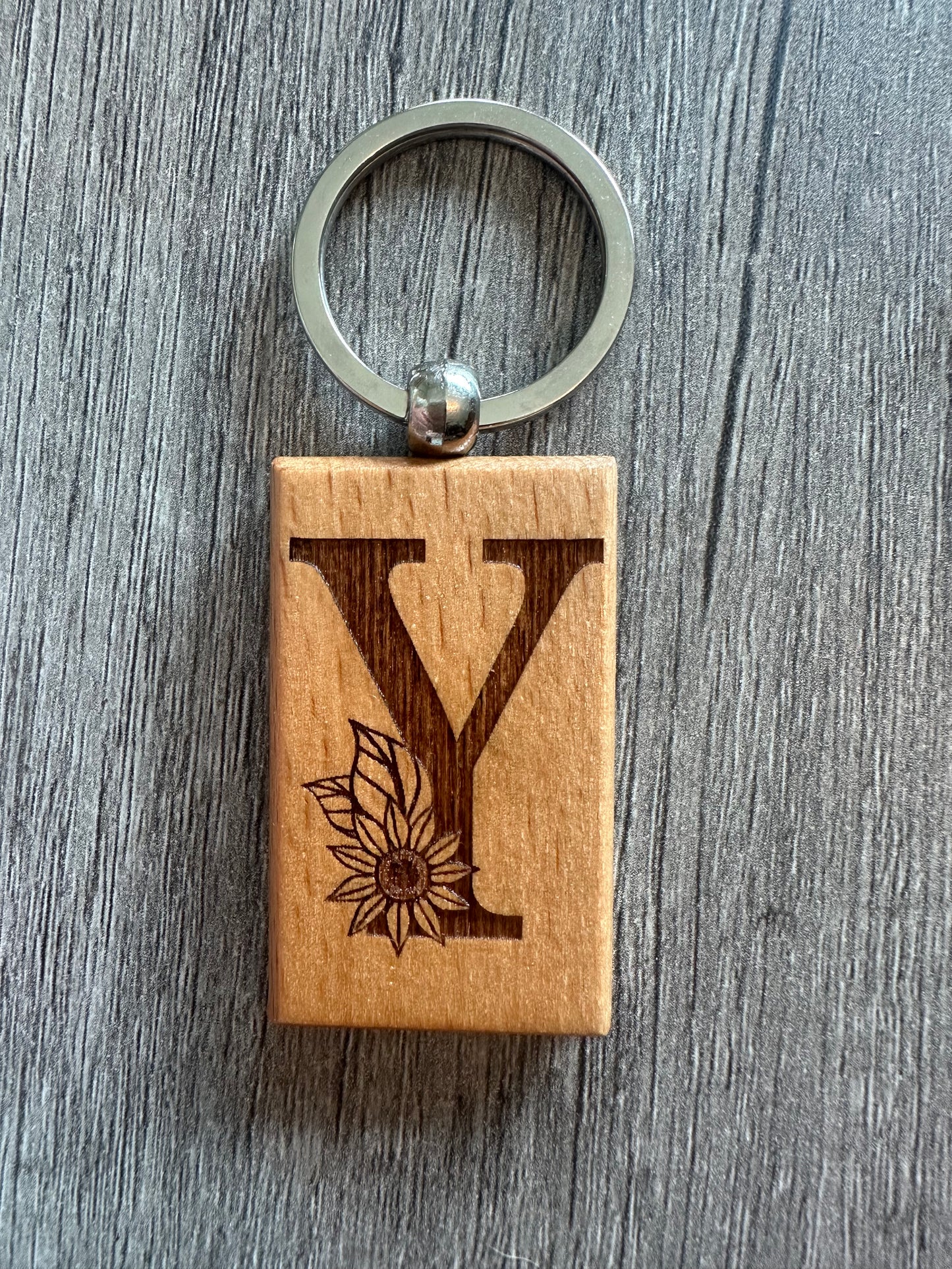 Flower Alphabet Keychain Collection