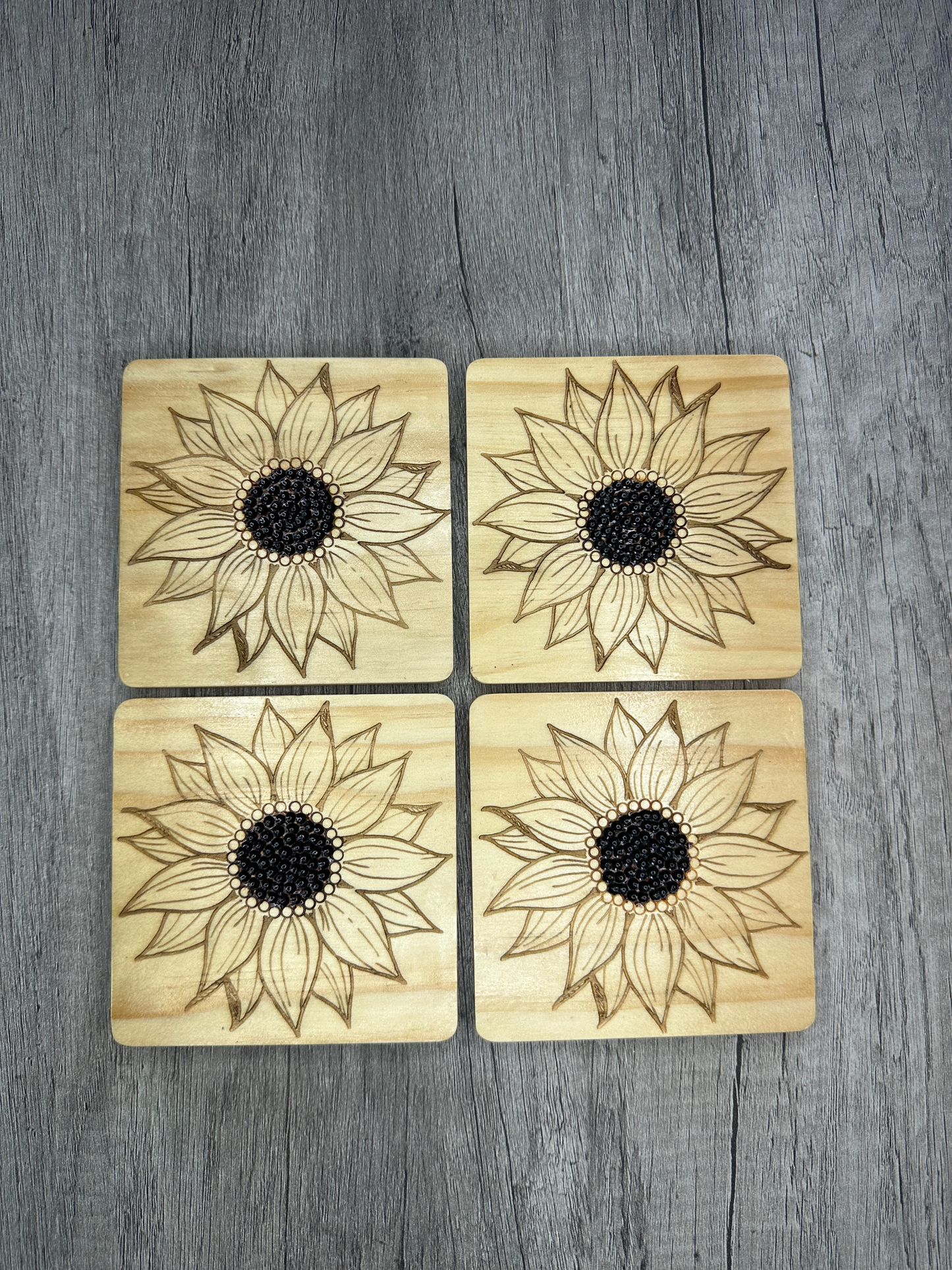 Sunflower Coaster Set