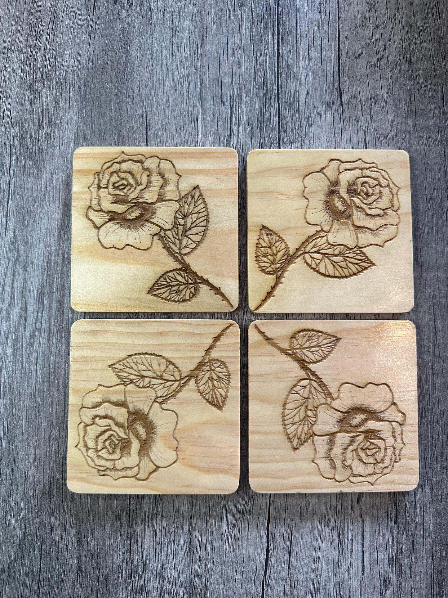 Rose Coaster Set