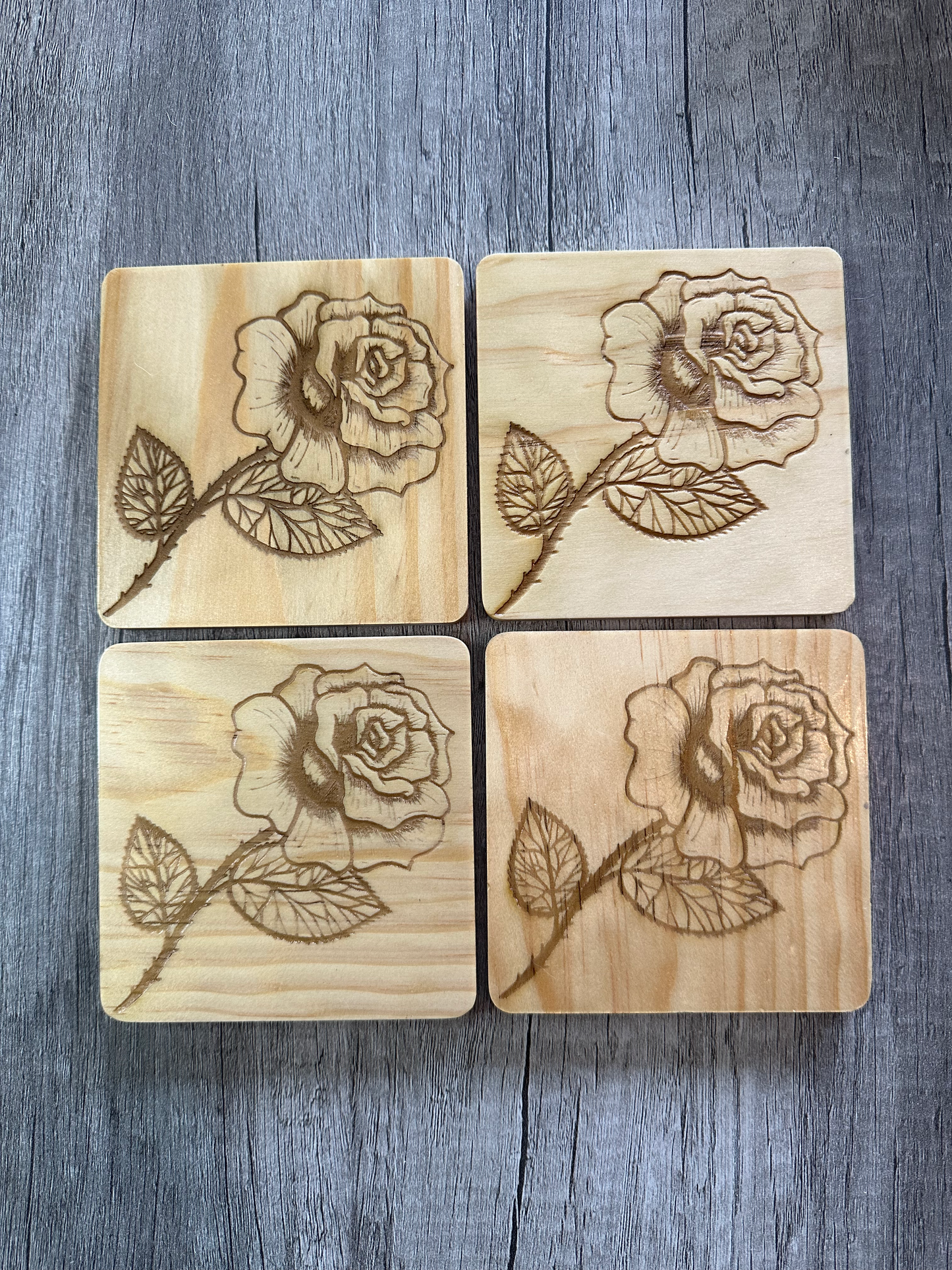 Rose Coaster Set