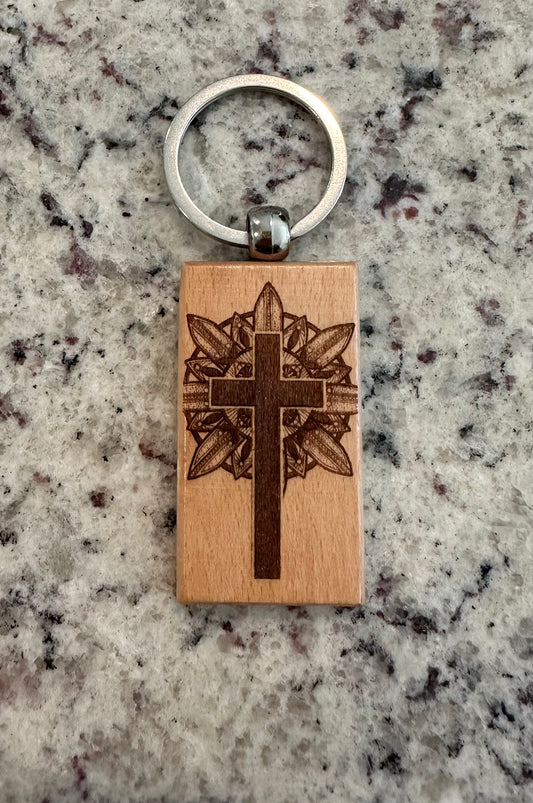 Shining Glory Cross Keychain