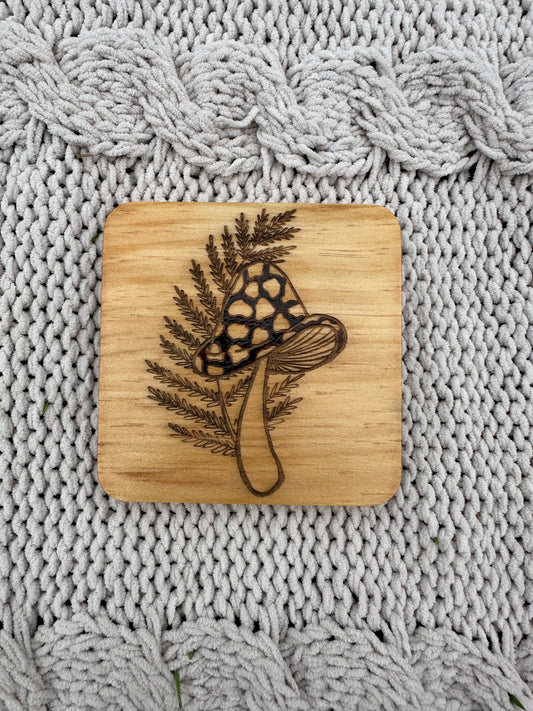 Mushroom & Fern Coasters