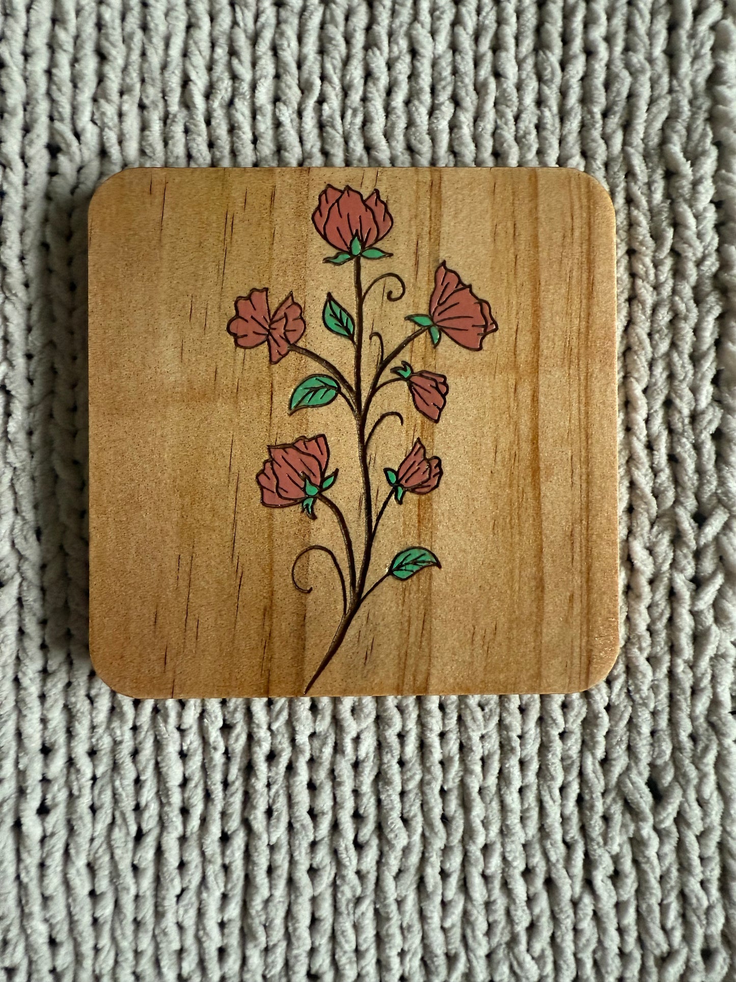Birth Flower Coasters: Color