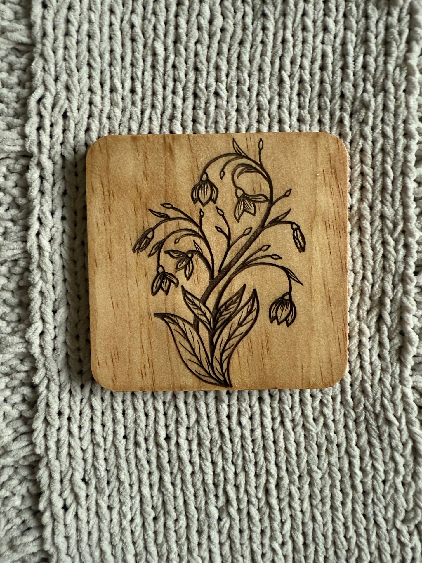 Birth Flower Coasters: Monochrome