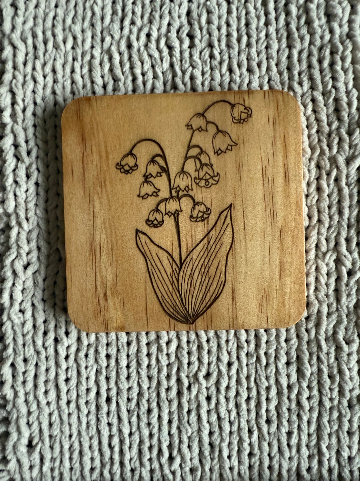 Birth Flower Coasters: Monochrome