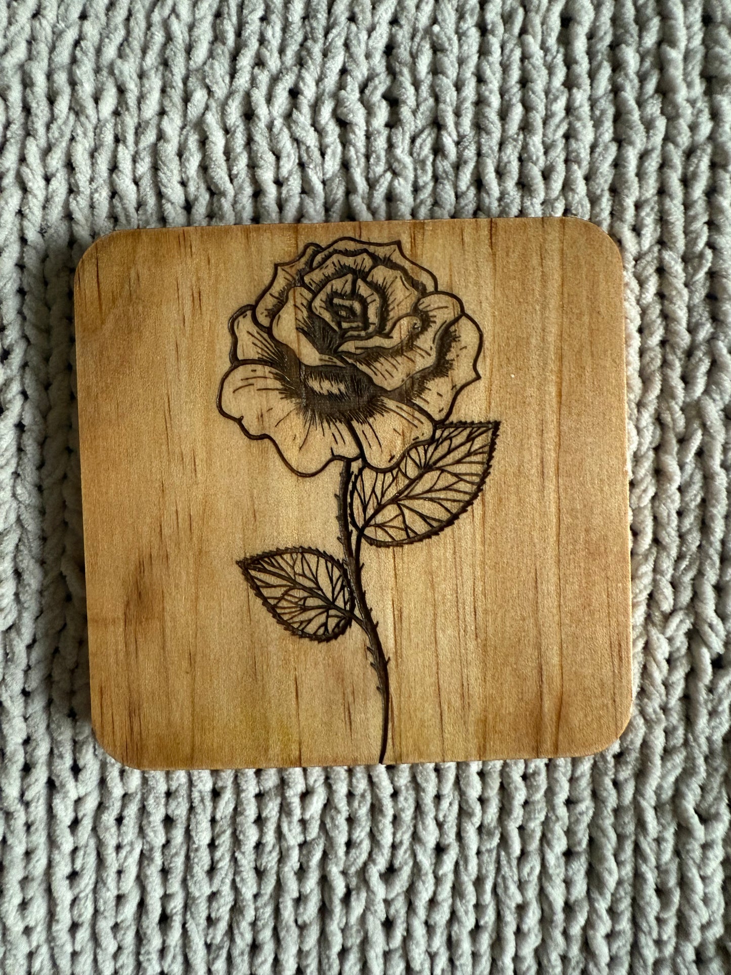 Birth Flower Coasters: Monochrome