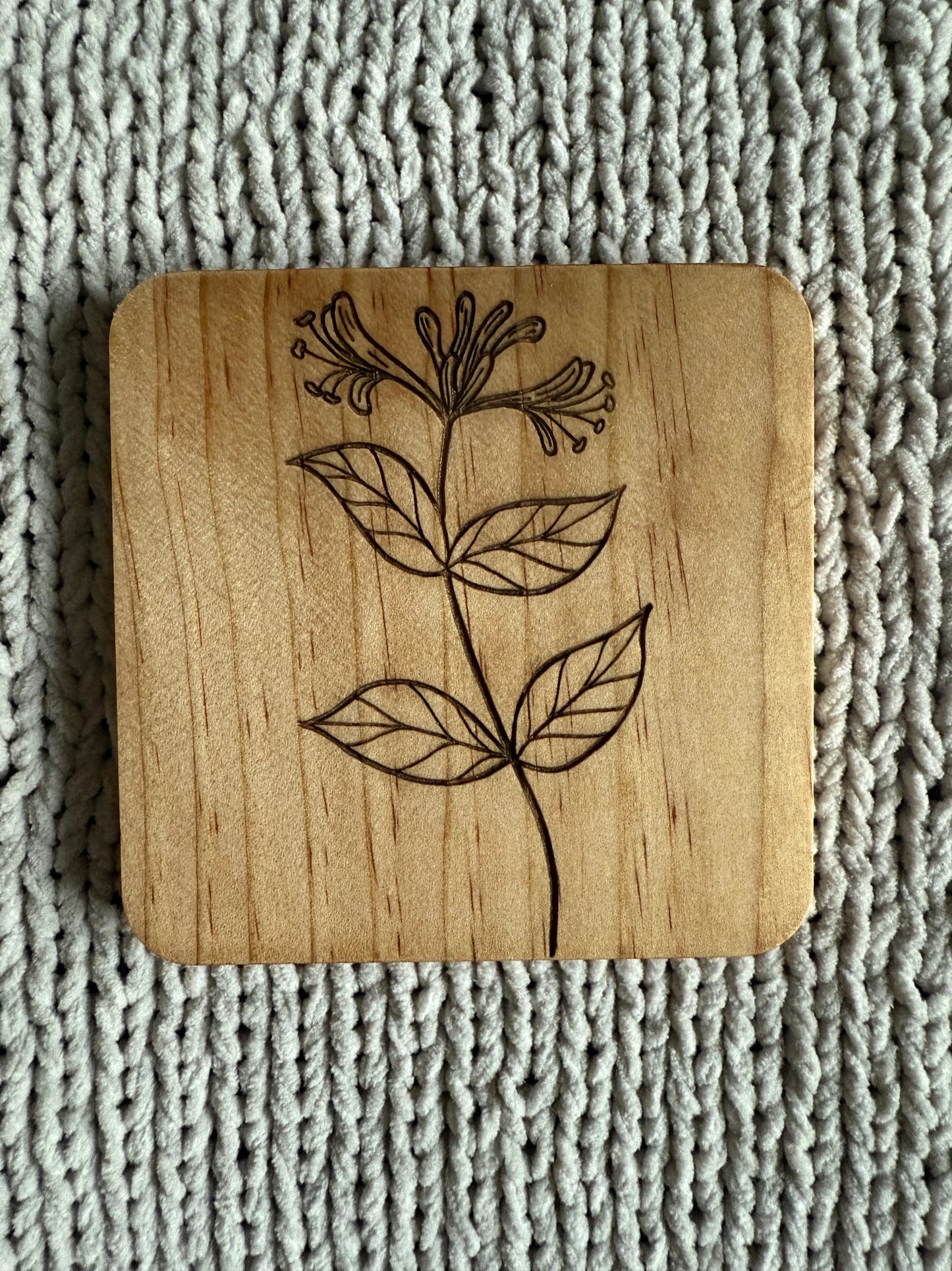 Birth Flower Coasters: Monochrome