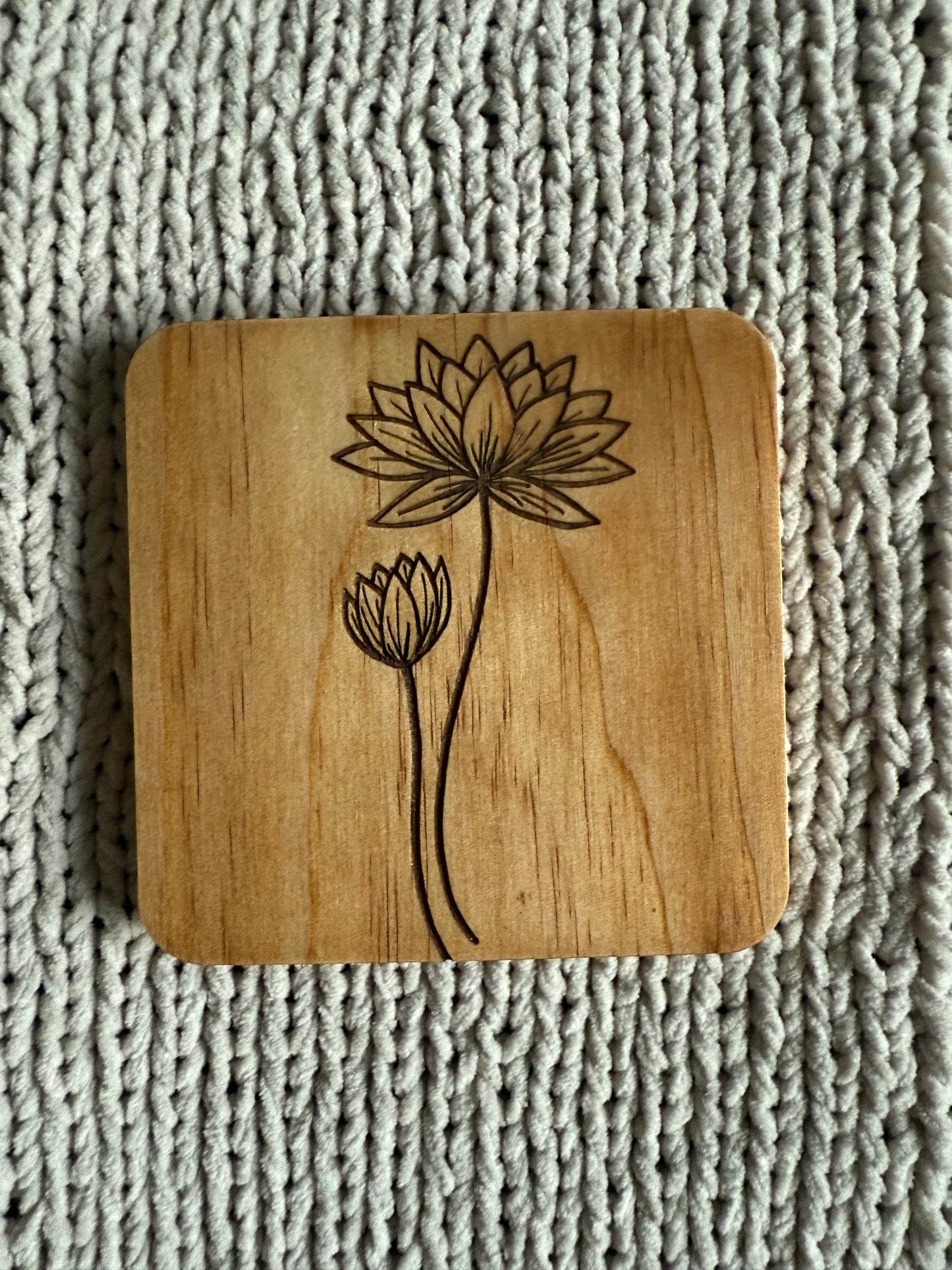 Birth Flower Coasters: Monochrome