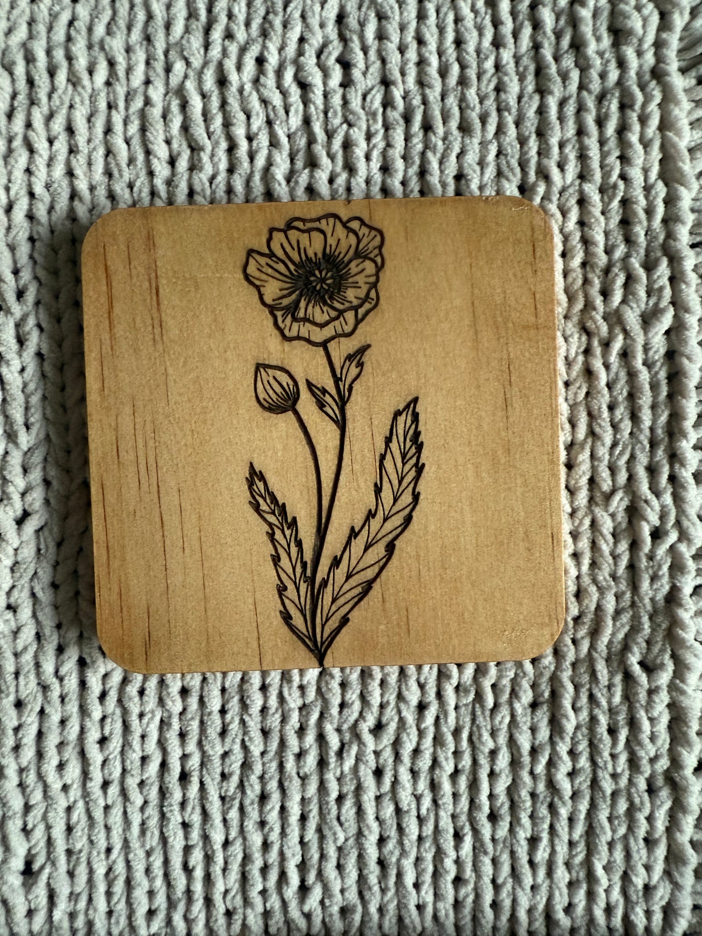 Birth Flower Coasters: Monochrome