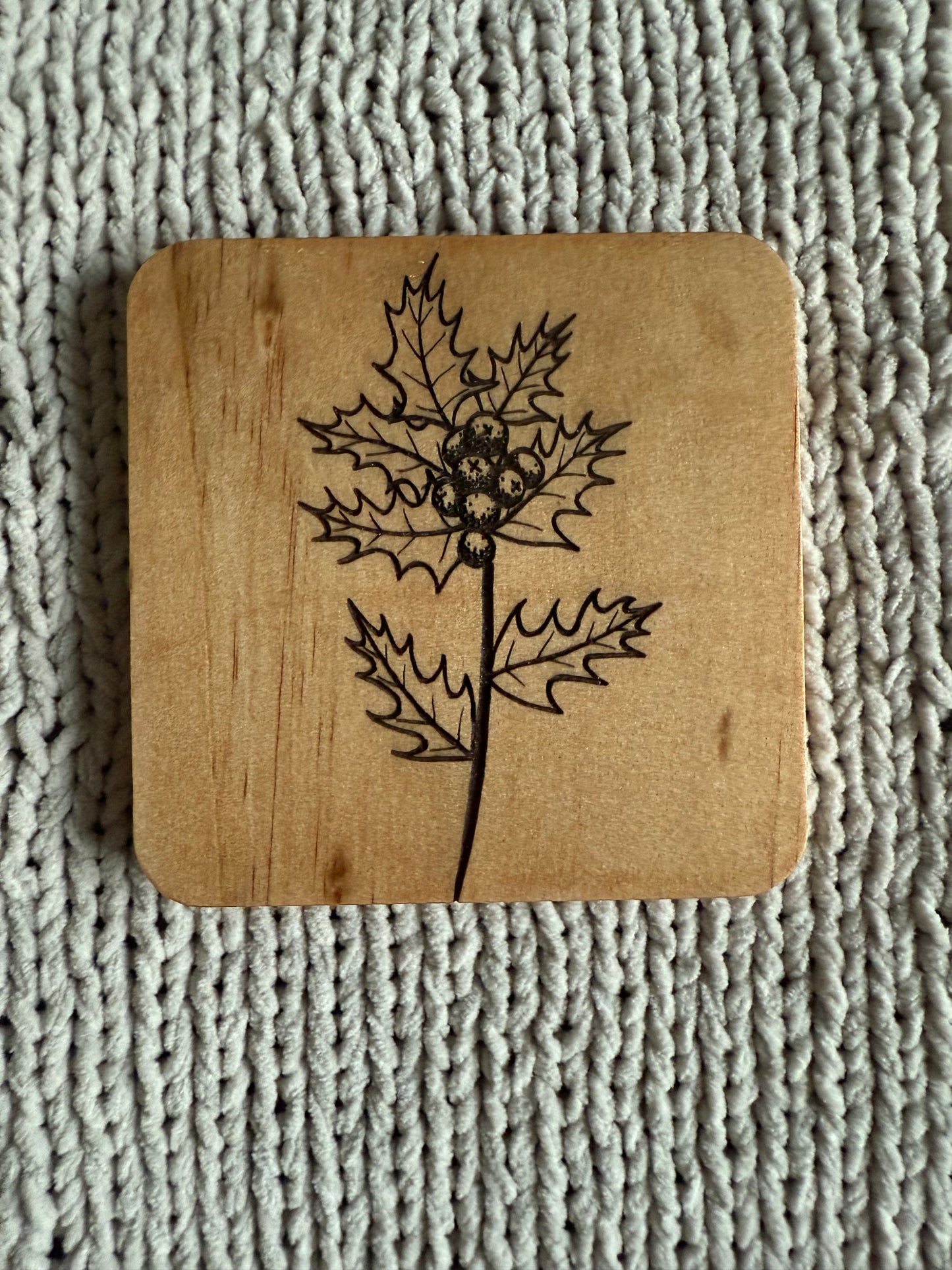 Birth Flower Coasters: Monochrome