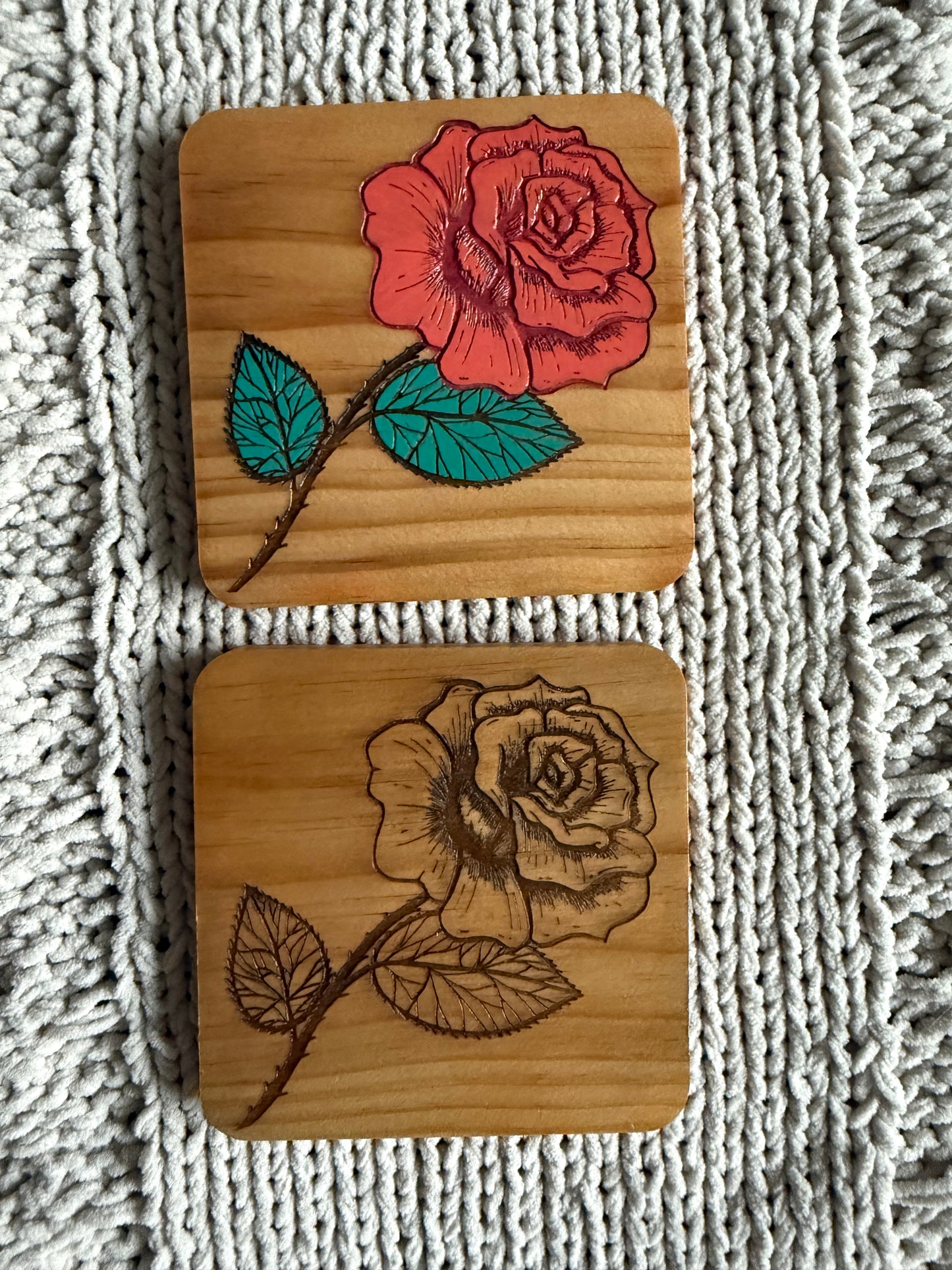 Rose Coasters