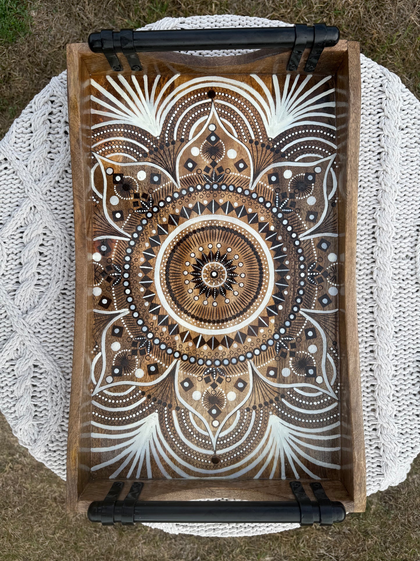 White Mandala Tray (Food Safe)