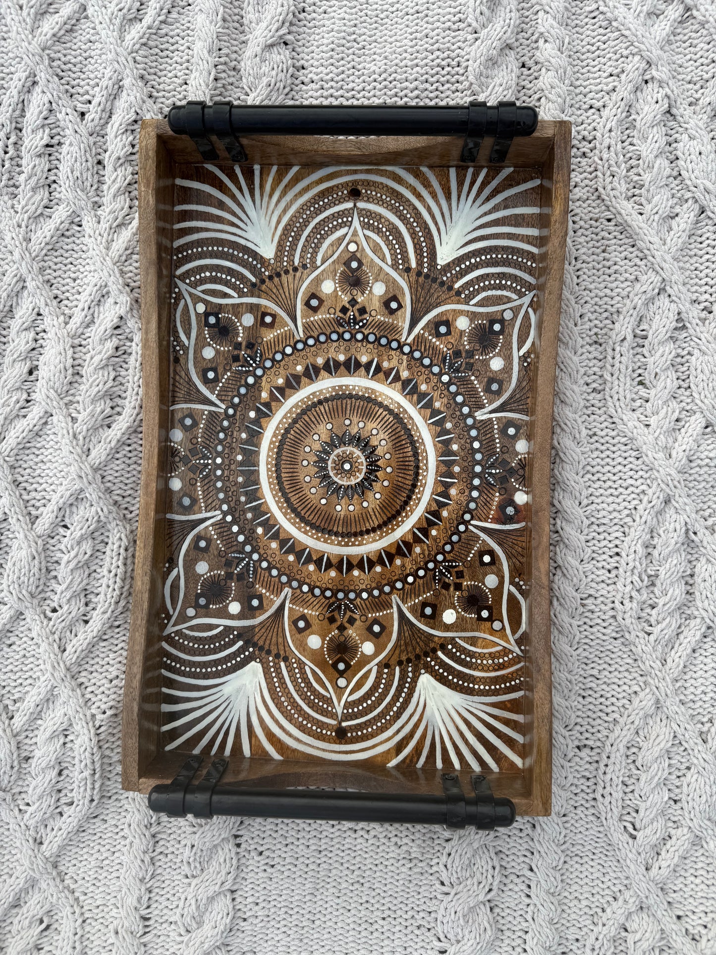White Mandala Tray (Food Safe)