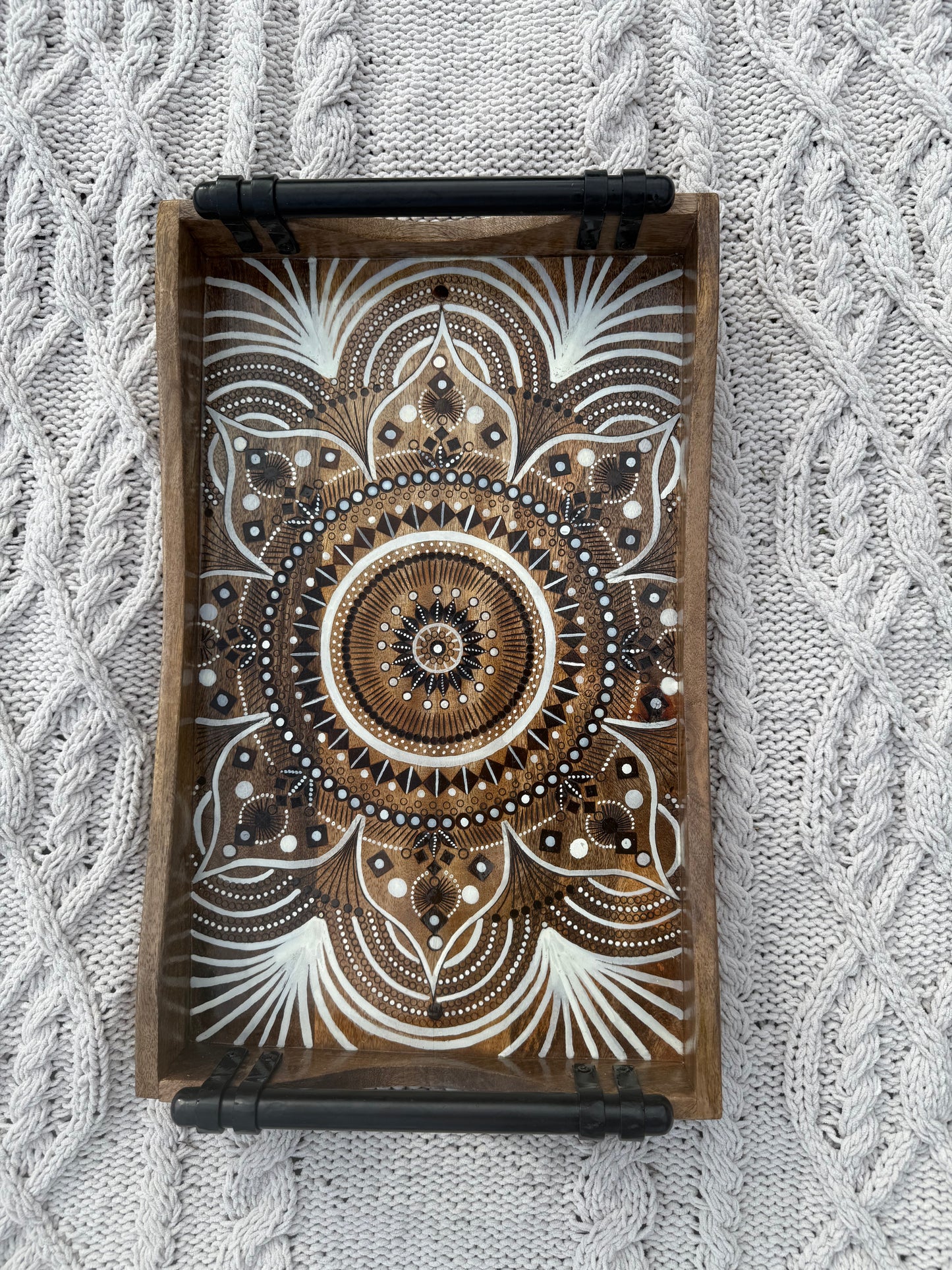 White Mandala Tray (Food Safe)
