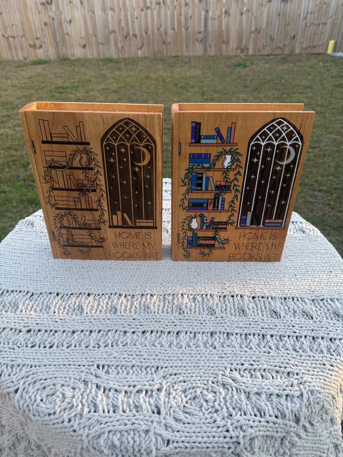 Moonlit Library Book Box