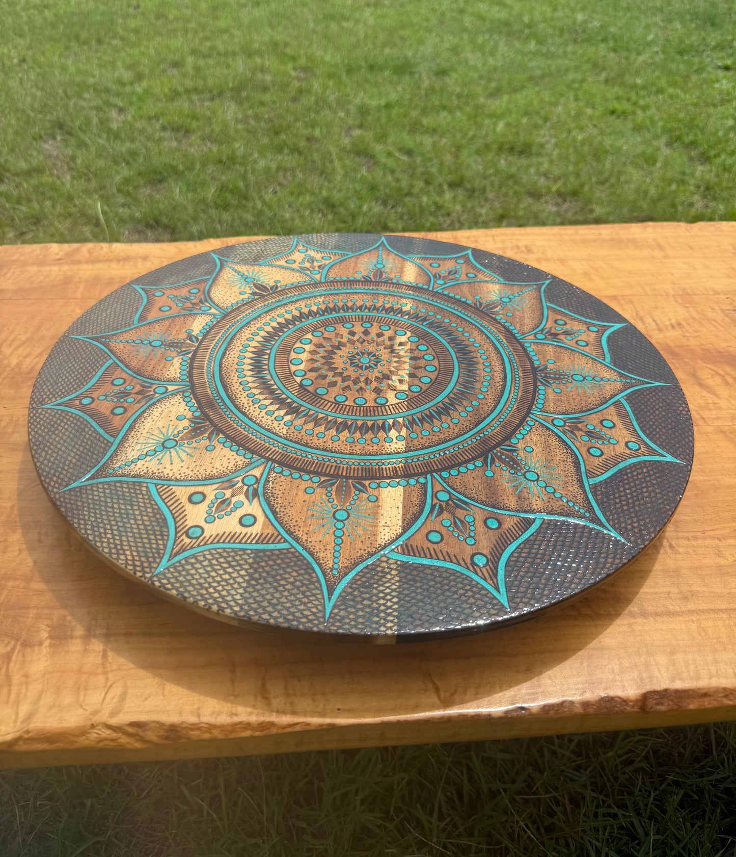 Caribbean Blue Lazy Susan (Food Safe)